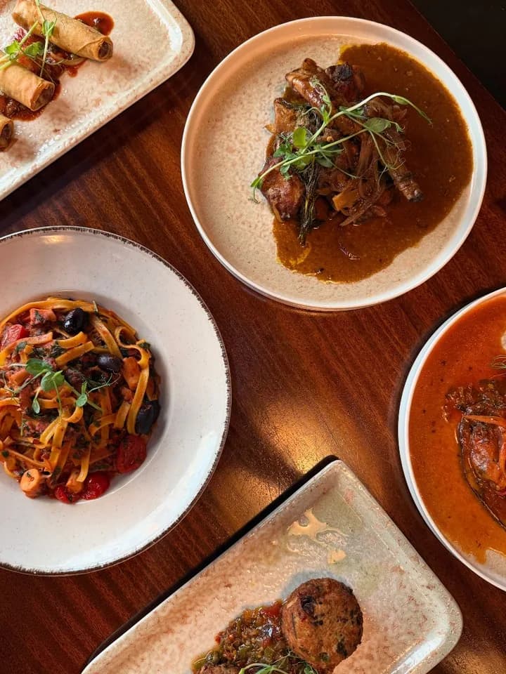 Mediterranean dishes on the Prego table