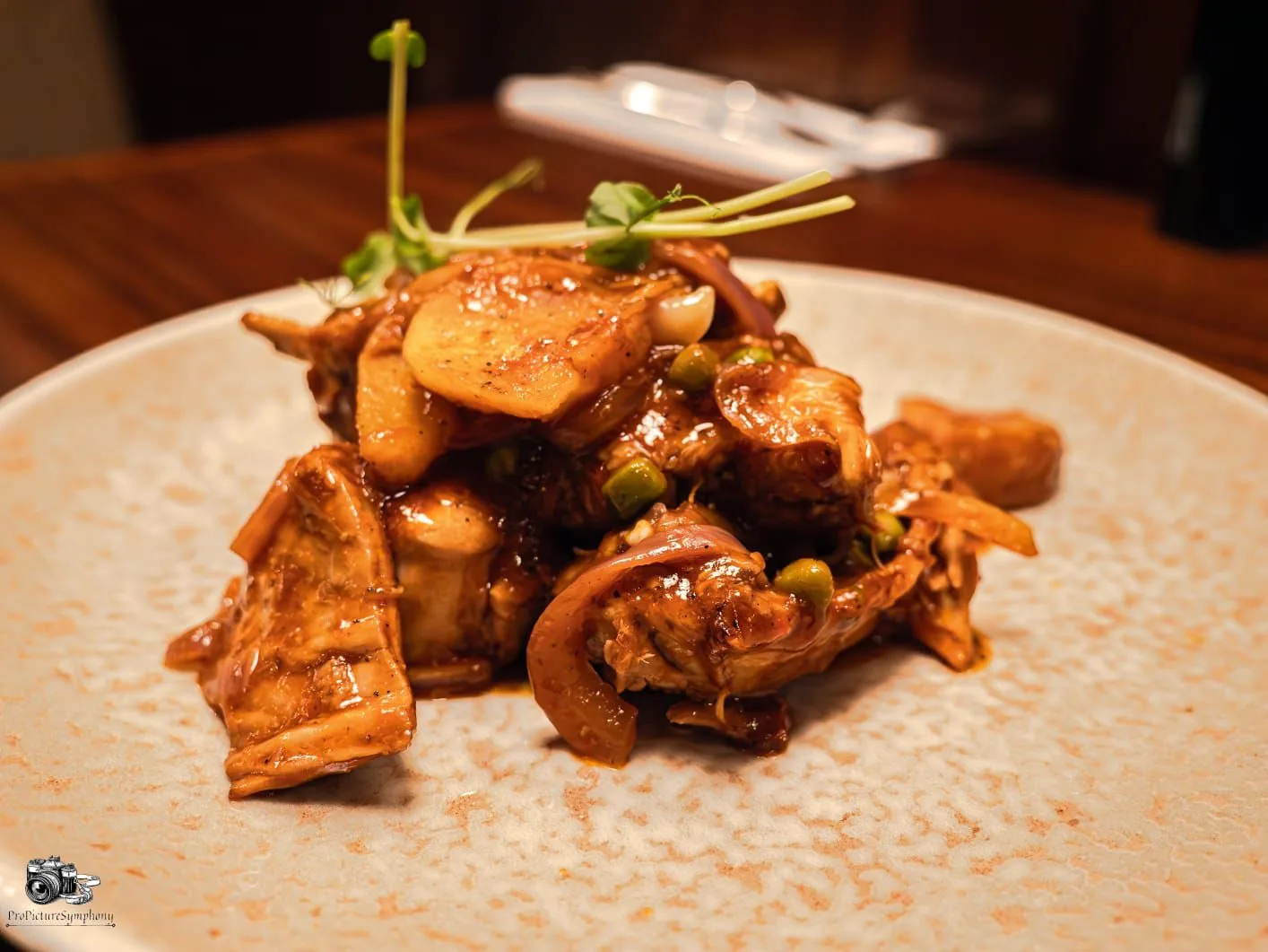 Rabbit dish close-up at Prego